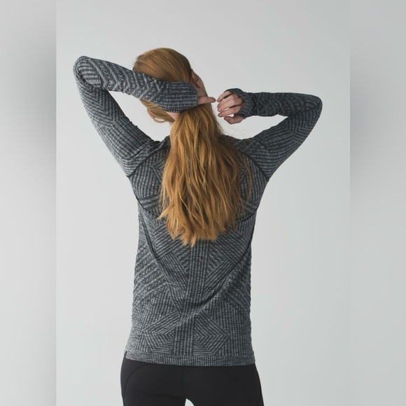 Lululemon Rest Less Pullover Long Sleeve Crew Neck Size 6 Heathered Black - Picture 4 of 8